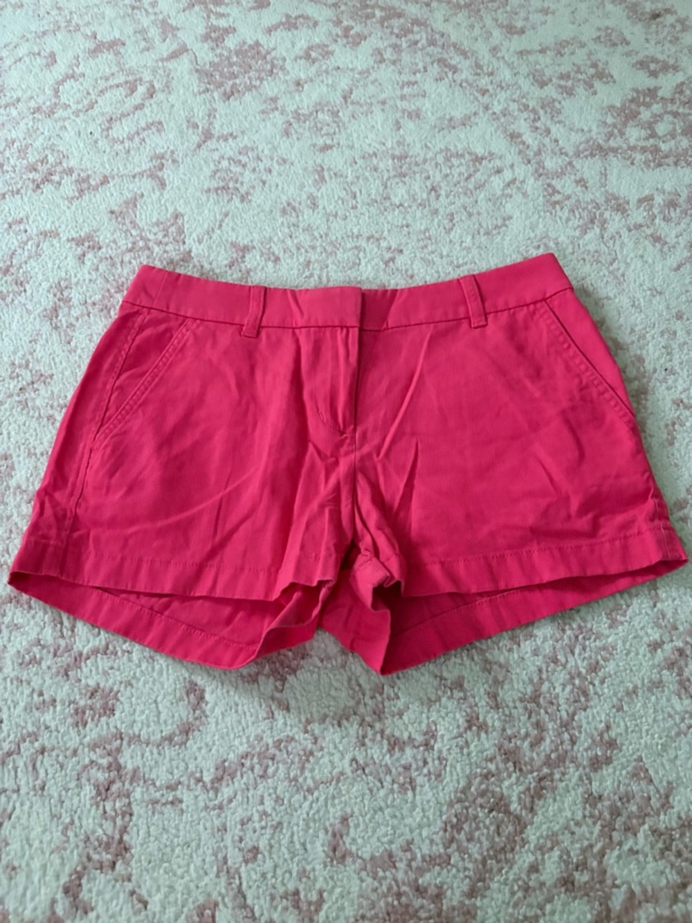 J. Crew Bright Pink Cotton Blend Chino Shorts